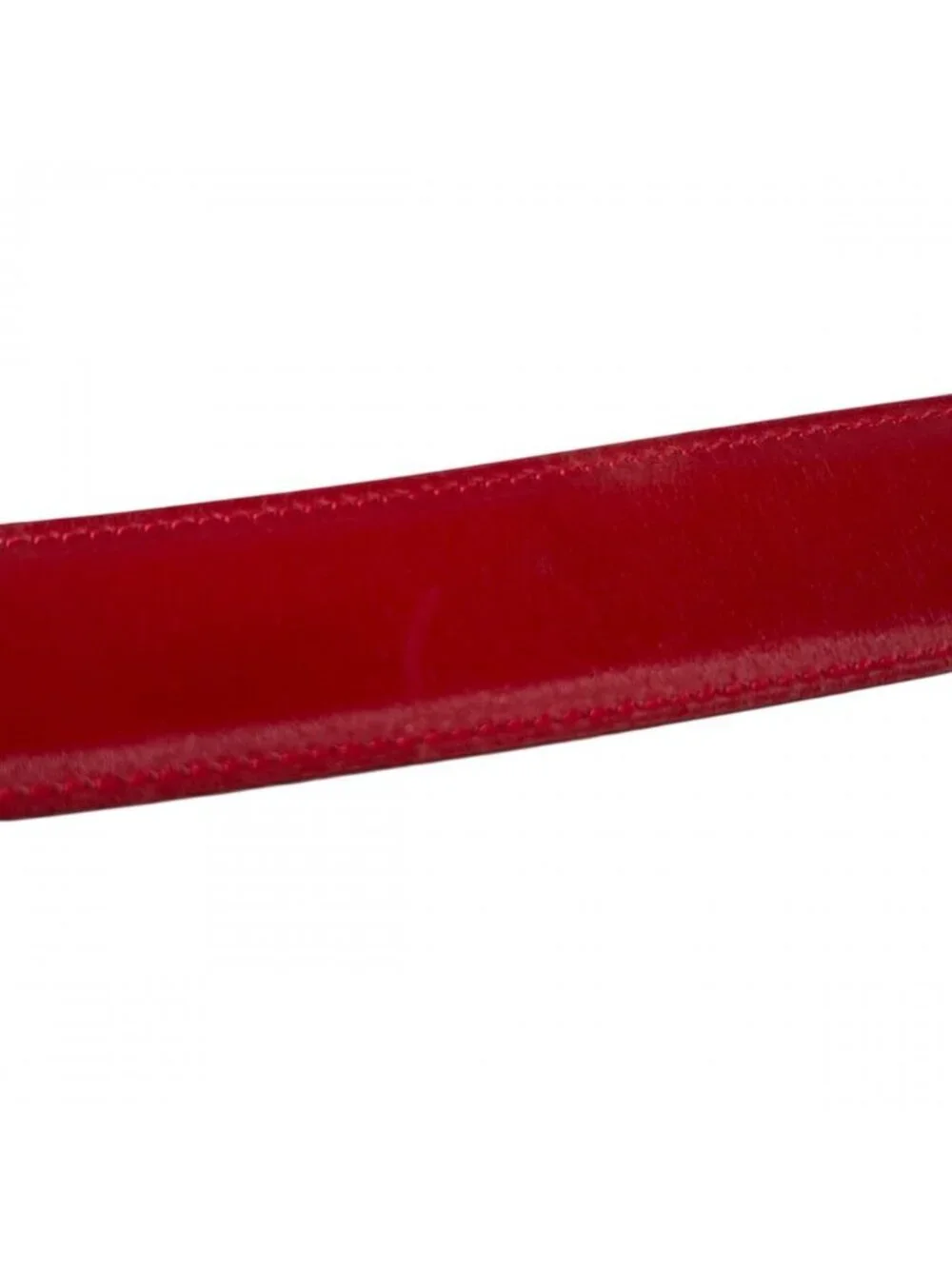 Hermes Belt Constance Reversible Leather Red Yellow Silver